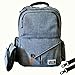 Large Stylish Grey Baby Diaper Bag Backpack, Multi-Function Travel Backpack, with Changing Pad, Stroller Straps & Hooks Lots of Pockets with Insulated Pocket for Bottles