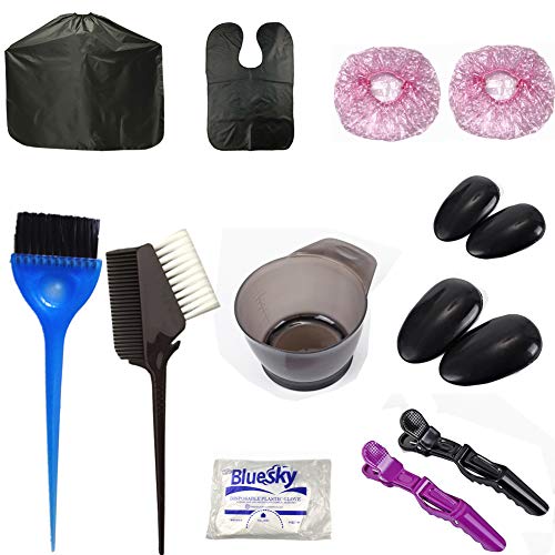 Hair Dye Color Brushes & Bowl Set, Hair Coloring kit Hair Dye Kits Hair Color Brush Mixing Bowl KitÂ 13pcs Tools Hair Color Supplies