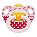 NUK Baby Pacifier 18-36 M Latex Girl Red Pink Dots Soother Toddler 4187-11