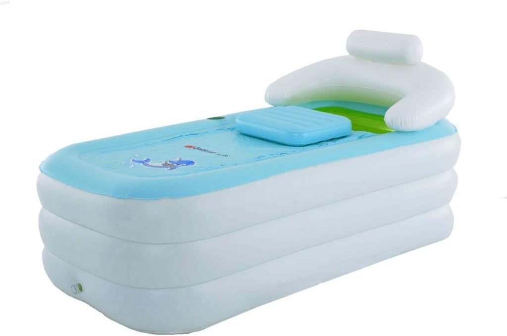 Denuo Intime Foldable Inflatable Thick Warm Adults Bathtub, Spa Bathtub, Children Inflatable Pool, White
