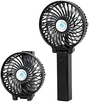 Mini Portable Fan with 2200mAh Battery,USB Rechargeable Folding Personal Handheld Fan Design,Lightweight 3-speed Adjustable Angle Battery Fan with LED Light  for Travel Home and Office Use(3 Colors)