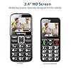 GSM-Big-Button-Mobile-Phone-for-ElderlyDual-Sim-Free-Basic-Mobile-PhoneUnlocked-Senior-Phone-with-SOS-Button-Speed-Dial-1000mAh-HAC-Torch-Side-Buttons-Bluetooth-Charging-Dock-Black ukuu 2G Unlocked Basic Mobile Phone for Seniors with Large Colour 2.4 inch Display, Big Button and Charging Dock [UK and…