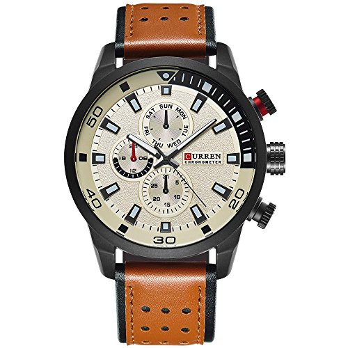 Curren original brand men s sports waterproof leather s…