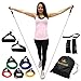 Wacces Resistance Band Set with Door Anchor, Ankle Strap, Exercise Chart & Resistance Band Carrying Case, 11 Piece