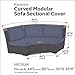 Classic Accessories Ravenna Water-Resistant 44 Inch Patio Curved Modular Sectional Sofa Cover