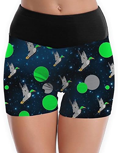 Hunting Swan Womens Yoga Shorts Workout Running Leggings Yoga Pants L