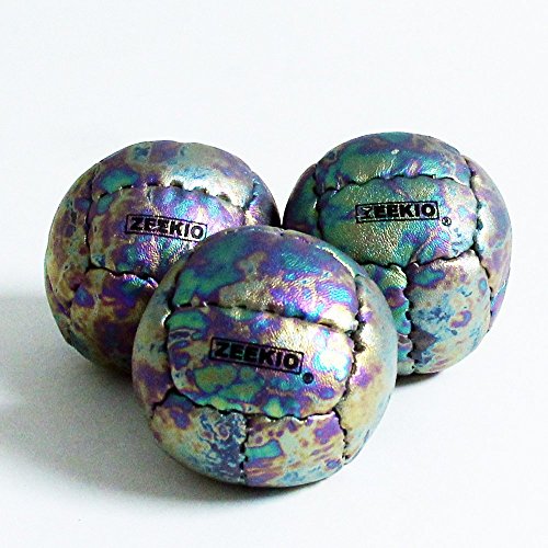 Zeekio Galaxy 12 Panel Leather Juggling Ball Cosmos, Set of 3
