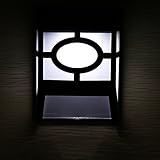 Exlight Smart Outdoor Solar Light, Intelligent Light Sensor, Warm White Night Light with Built-in Battery (Set of 2)