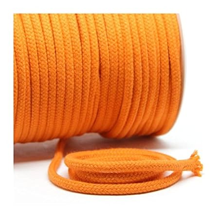 Baumwollkordel 6 mm, orange, 1m, 100% Baumwolle