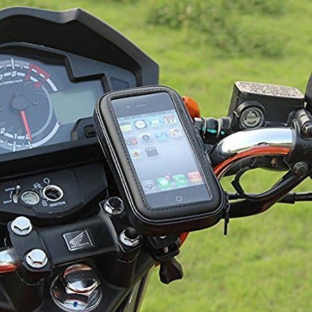 TZS 7-inches Weatherproof Waterproof Universal Bicycle Motorcycle Bike Mobile Phone Holder with Handlebar Bracket Mount Base