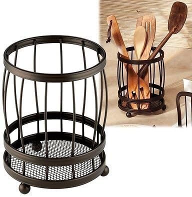 New York Kitchen Utensil Holder Organizer, Bronze Finish