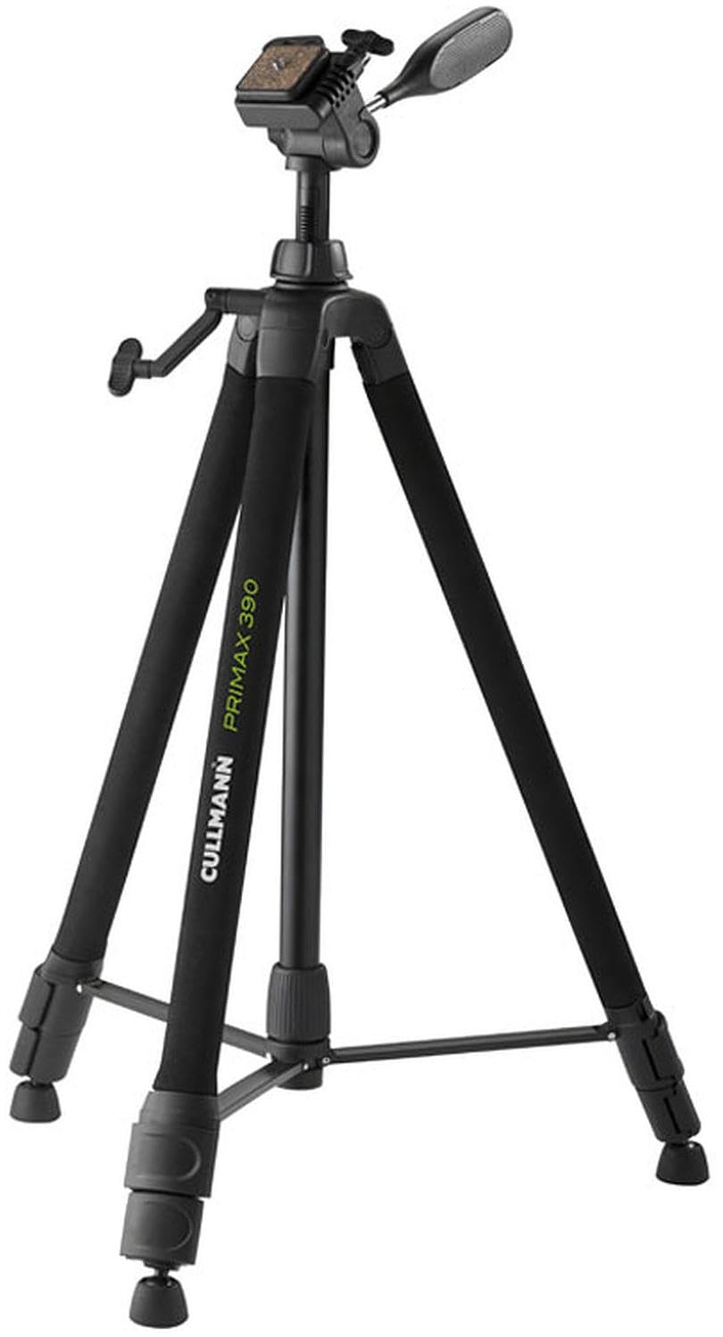 Cullmann - 51391 - Primax 390 Tripod with Compact 3-way Head and Quick Release Unit (169 cm Extension Height, Weight 169 g, Maximum Load 3.5 kg)