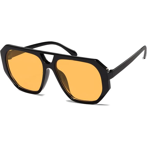 NIDOVIX Vintage Square 70s Aviator Sunglasses for Women Men  display picture 3
