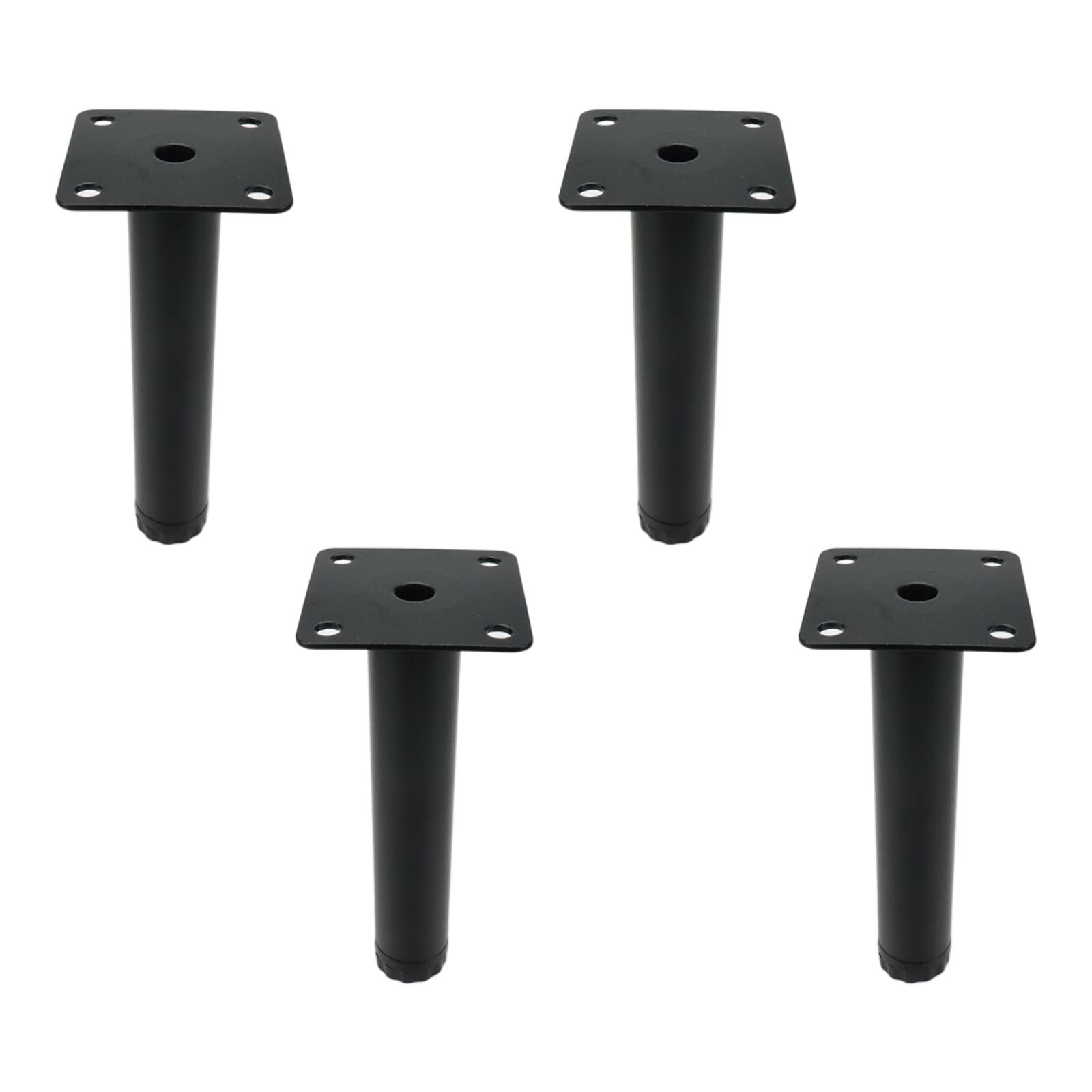 Photo 1 of Quluxe 5.5 Inch Adjustable Metal Furniture Legs, Replacement Leg for Sofa Couch Chair Ottoman Cabinet- Black (Pack of 4)