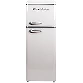 Frigidaire, 2 Door Apartment Size RETRO Refrigerator with Top Freezer, Chrome Handles, 7.5 cu ft