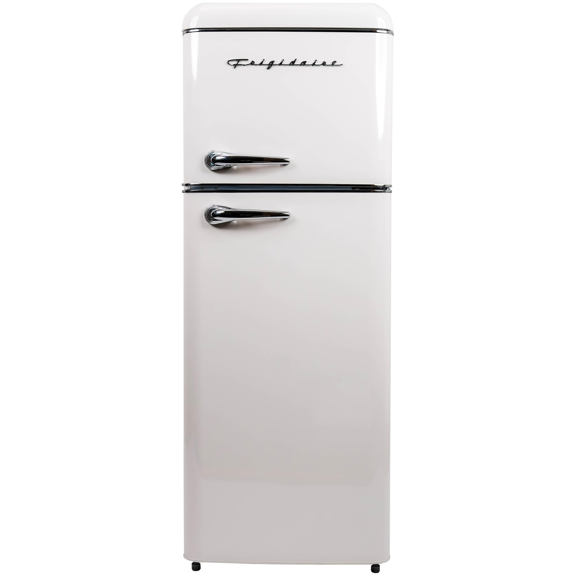 Photo 1 of ***HEAVYUSE DENTS***Frigidaire, 2 Door Apartment Size RETRO Refrigerator with Top Freezer, Chrome Handles, 7.5 cu ft