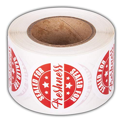 Food Delivery Tamper Evident Sealed for Freshness Labels 500 Adhesive