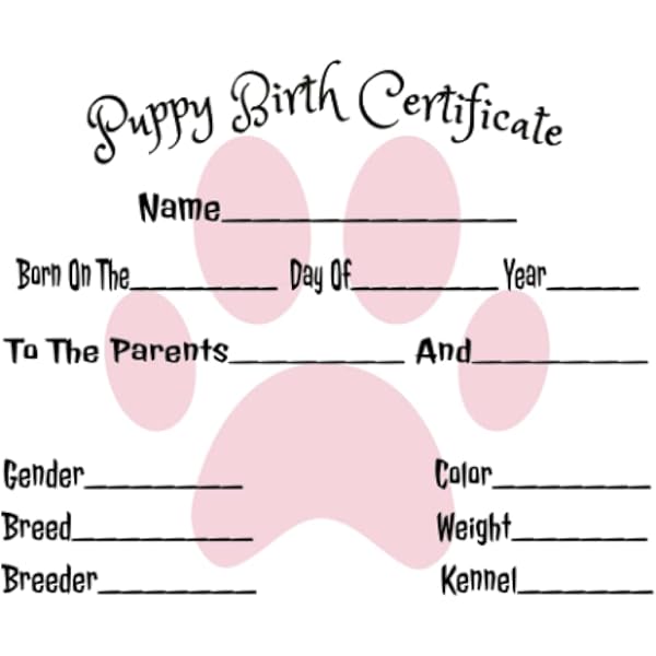 newborn-puppy-birth-certificate-dog-breeder-paperwork-litter-or-adoption-records-birth-forms-for-puppy-breeders-and-shelters-dog-owners-8-25-x-6-inches-newborn-puppy-birth-certificates-yeets-quis-amazon-com-books for Free Printable Puppy Birth Certificates Newborn Puppy Birth Certificate | Dog Breeder Paperwork | Litter or Adoption Records | Birth Forms for Puppy Breeders and Shelters | Dog Owners | 8.25 x 6 Inches (Newborn Puppy Birth Certificates): Yeets, Quis: Amazon.com: Books for Free Printable Puppy Birth Certificates