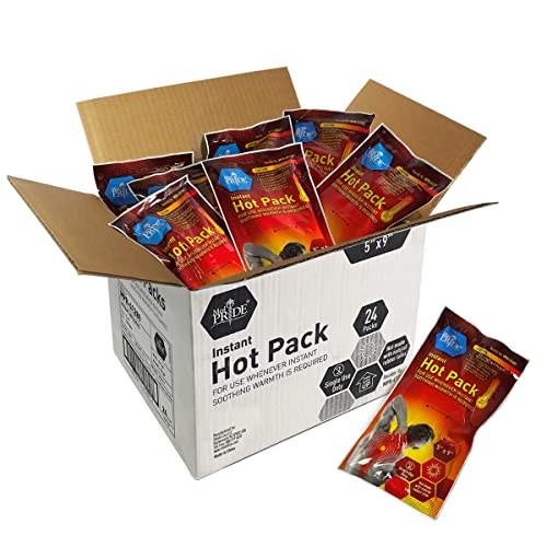 Medpride Instant Hot Packs 5” x 9” Packs, 24Pack Disposable, Instant