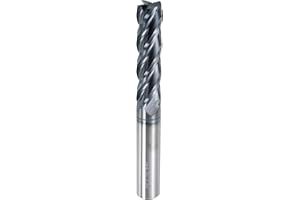 uxcell Carbide Square End Mill, 1/2" Dia AlTiN Coated 4 Flutes Milling Bit Cutter, for Carbon Steel Alloy Steel Titanium Meta