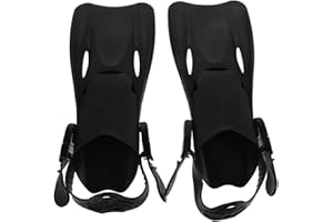 Healifty Unisex Adult Swimming Fins: Silicone Adjustable Short Training Flippers with Enhanced Swimming Power for Pool Lap Sw