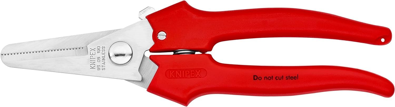 KNIPEX Combination Shears Plastic Coated 190 mm, 95 05 190