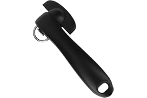Fukaisu Safety Side Cut Can Opener, Smooth Edge Manual No Sharp Edges Cutting Can Opener Manual with Ergonomic Handle Home Ki