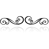 Metal Scroll Wall Art Decor Flat Rustic Iron Wall Scroll Decorations | Lightweight Pair Scroll for Front Porch Above Door Hallway Entryway Living Room