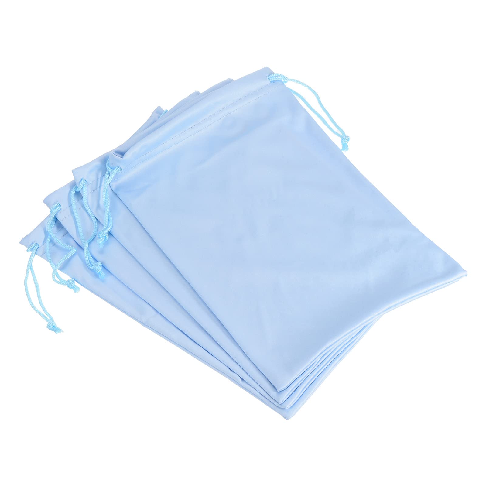 PATIKIL Ski Goggle Bag, 4 Pack 7.1"x10.6" Microfiber Snow Goggles Case Cover Soft Storage Sleeve Drawstring Pouch for Sunglasses Glasses Eyeglasses Camera Lenses Pale Blue