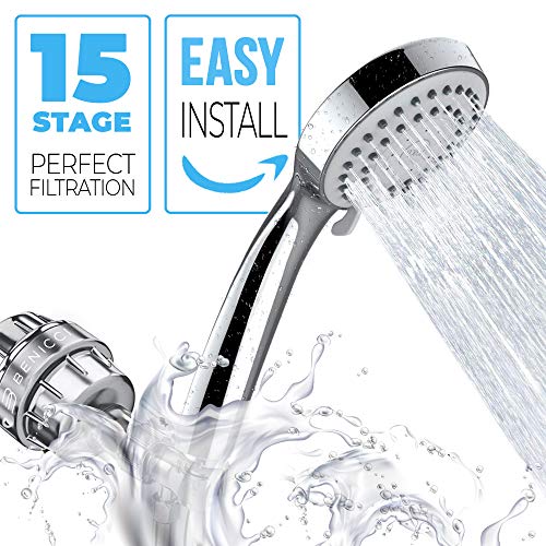 Luxurious 15 Stage Shower Head Filtration System and Water Softener