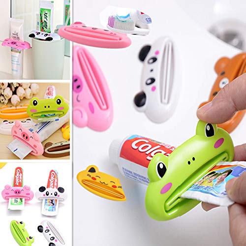 LOVEINUSA 10Pcs Toothpaste Tube Squeezer,3.5inch Animal Toothpaste Squeezer Tube Squeezer Toothpaste Clip for Extruding Toothpaste Facial Washing Milk Tomato Sauce and Other Tubular Items