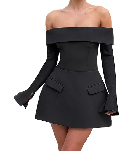 ABINGOO Women Long Sleeve Mini Dress Sweettheart Neckline Bodycon Short Dress Club Cocktail Party Corset Dresses White XS : Clothing, Shoes & Jewelry