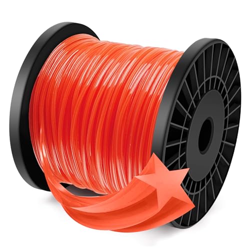Forever Speed Grass Trimmer Line, Trimmer Wire for Weed Trimmings Thread Lawn Trimmer Nylon Thread 5-edge Diameter 2.8 mm x 100 meters - Orange — image 1