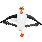WinnerWhy Inflatable Seagull Costume for Adult Bird Blow up Costume Outfit Funny Animal Halloween Cosplay Suit for Men Women