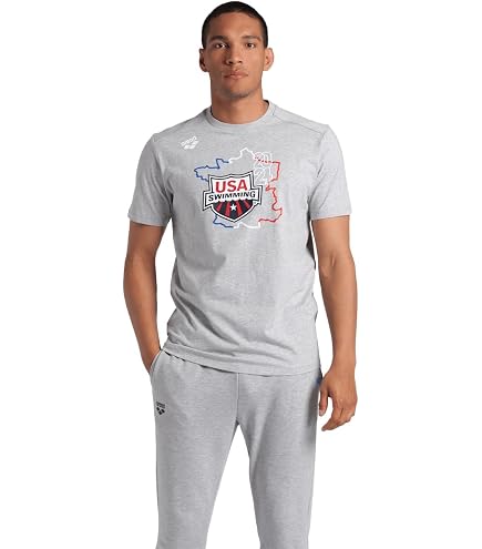 ARENA Standard Unisex US Trials T-Shirt, Medium Gray Heather : Buy Online At Best Price In KSA - Souq Is Now