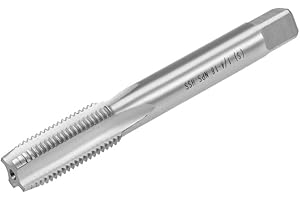 uxcell Machine Tap, 1/4-18 NPS Pipe Tap 4 Straight Flutes High Speed Steel Screw Thread Threading Tapping Tool