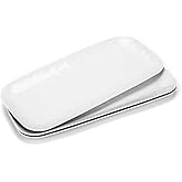 KOXIN-KARLU Melamine Trays, 14.75-inch Serving Trays and Platters, set of 3 White | Hammered Style, 100% Melamine, BPA Free