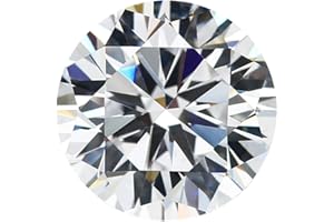 JIANGYUANGEMS 5A Round Machine Cut White Cubic Zirconia Stone Loose CZ Synthetic Gemstone for Jewelry Making