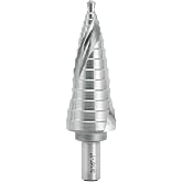 ACTOOL Industrial HSS Step Drill Bit 3/16'' to 1'' with 3/8'' Shank, Unibit Double Spiral Flute with 14 Step Size for Metal, Stainless Steel, Aluminum, Plastic