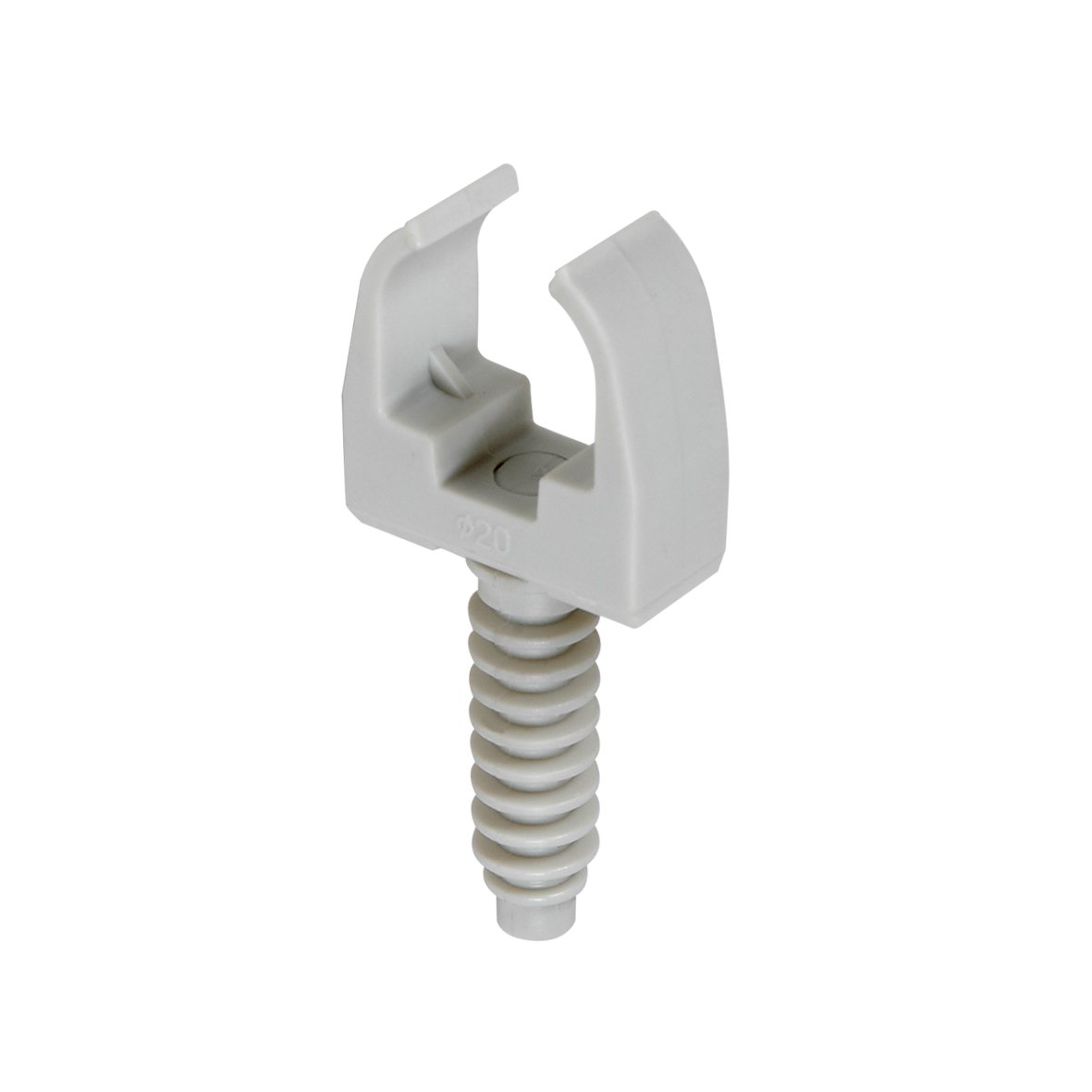 Debflex 709071 10 Clips + 10 Wall Plugs D20 Grey