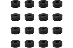 Hosifiy 16Pcs Rubber Spacers, 1"OD x 3/8"ID x 3/8" Thickness Anti Vibration Pads, Rubber Washers for Bolts, Car, Boat, Home Appliances (25 * 10 * 10mm)