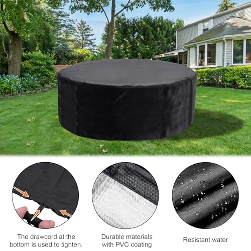 Round Hot Tub Blanket 190 x 70 CM-420D UV Resistant and Waterproof Full Coverage for Outdoor Hot Tub 4 Seater (Portable)