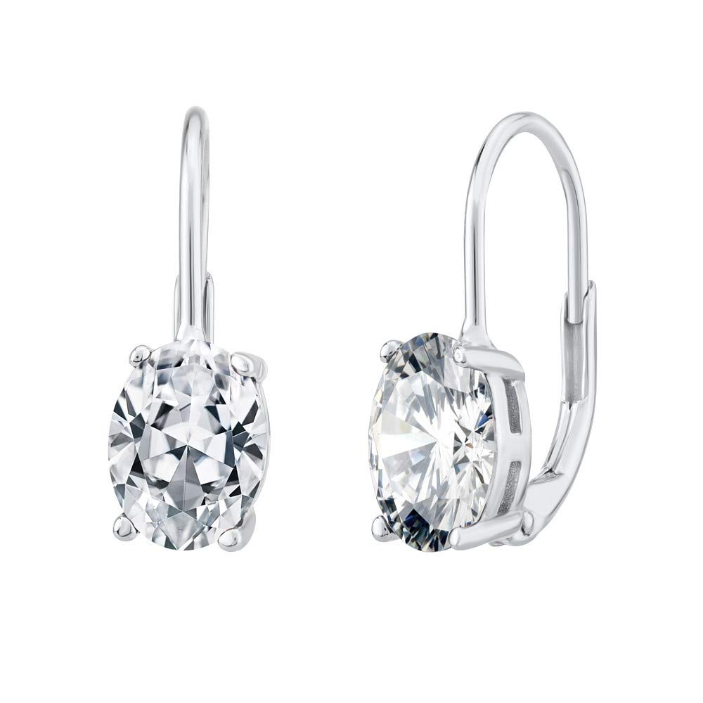 SILVEGO LPS0591CZ Women 925 Sterling Silver Earrings with Clear Zirconia
