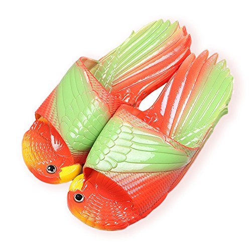 Bird Animal Slippers Summer Beach Sandals Shower Slippers Non-Slip Beach Shoes Wear for Women Child Baby Casual Shoe … (1-2 Child US, red)
