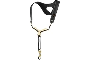 Miwayer Saxophone Neck Strap, Double Shoulder Harness for Alto Tenor Soprano Baritone Sax & Clarinet, Eliminates Neck Pain