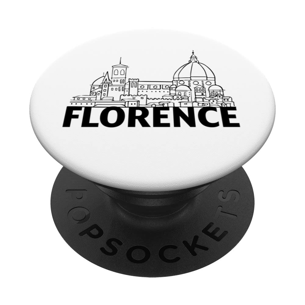 Florence Italy City Skyline Silhouette Outline Sketch PopSockets Swappable PopGrip