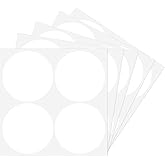 Ouzoustate 2 Inch Removable Stickers Large Colored Dot Stickers Big Waterproof Round Circle Labels Easy Peel Off for Boxes ,240 PCS (White, 4 Inch)