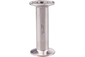 DERNORD Sanitary Tri Clamp Tube Stainless Steel 304 with 1.5 inch Tri Clamp 1 inch Tube OD (Tube Length: 4Inch /102 MM)