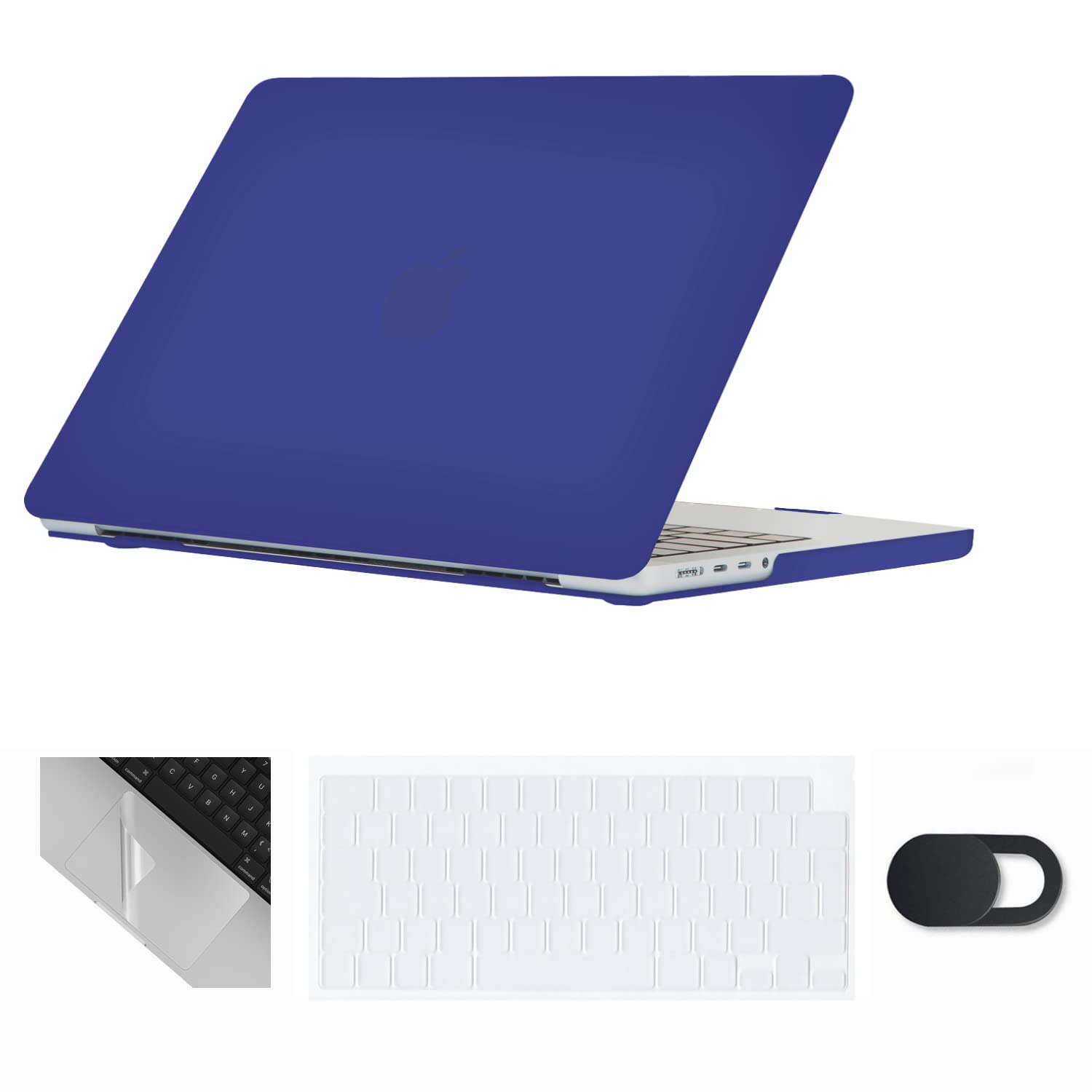 Se7enline Compatible with 2024 2023 2022 2021 MacBook Pro 16 inch Case Hard Laptop Cover for A2991 A3403 A2780 A2485 M4 M3 M2 M1 & TPU Keyboard Cover & Webcam Cover & Trackpad Protector,Navy Blue