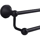 Ntipox Antique 24 Inch Bathroom Double Towel Bar Matte Black,Towel Racks for Bathroom Wall Mounted,Bathroom Towel Holder Black,Two Towel Rod Hanger for Hotel